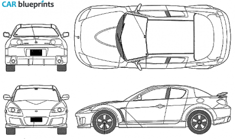 2003 Mazda RX-8 Mazdaspeed Version II Coupe blueprint